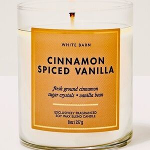 Bath & Body Works Cinnamon Spiced Vanilla Candle NWT